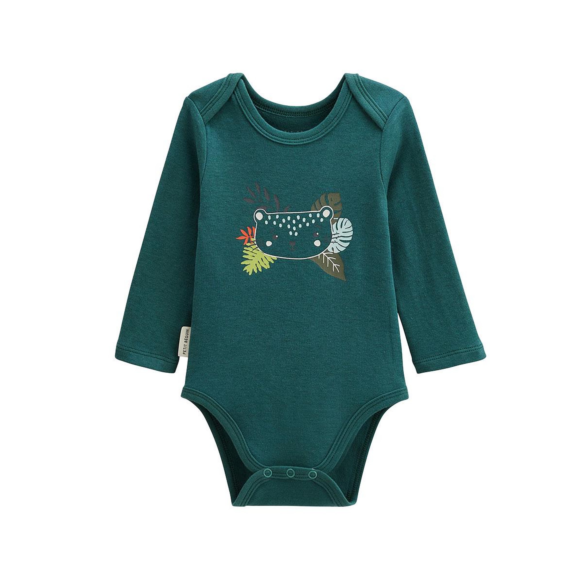 Voir la diapositive 6 : Petit Béguin Lot de 3 bodies bébé manches longues Canopée