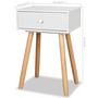 Voir la diapositive 6 : VIDAXL Table de chevet 2 pcs Bois de pin massif 40 x 30 x 61 cm Blanc