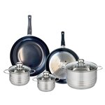 ELO Ensemble de 2 Poêles de cuisson 28 et 32 cm et 3 faitouts 14, 16 et 24 cm Elo Prima Brillant