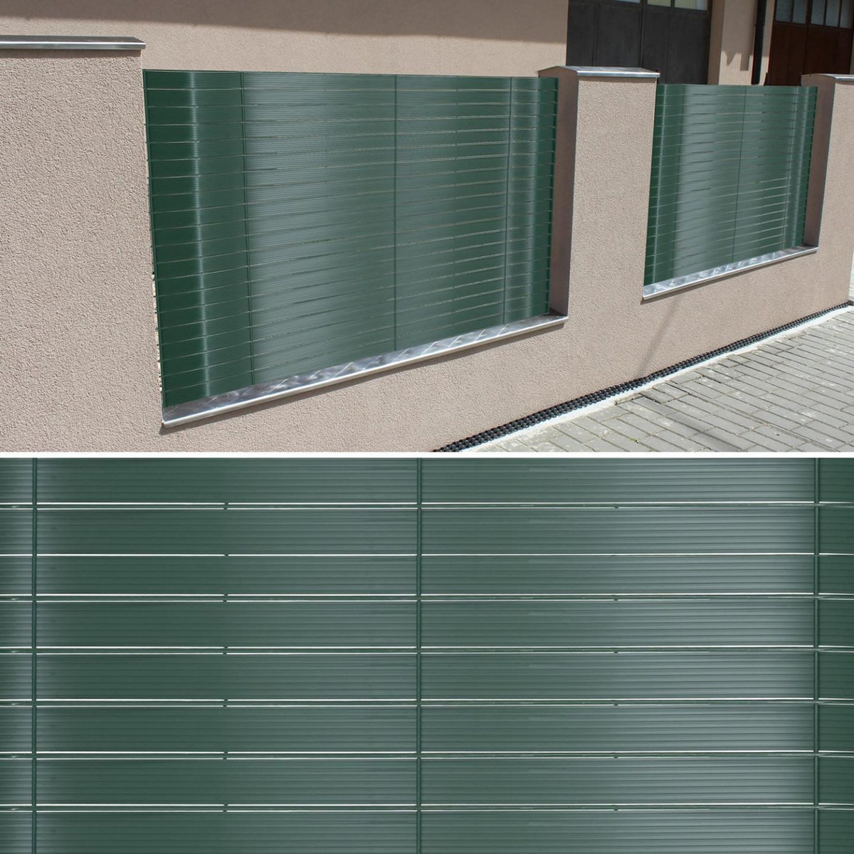 ID MARKET Kit de lamelles occultantes PVC vertes L.60 M pour panneau grillagé