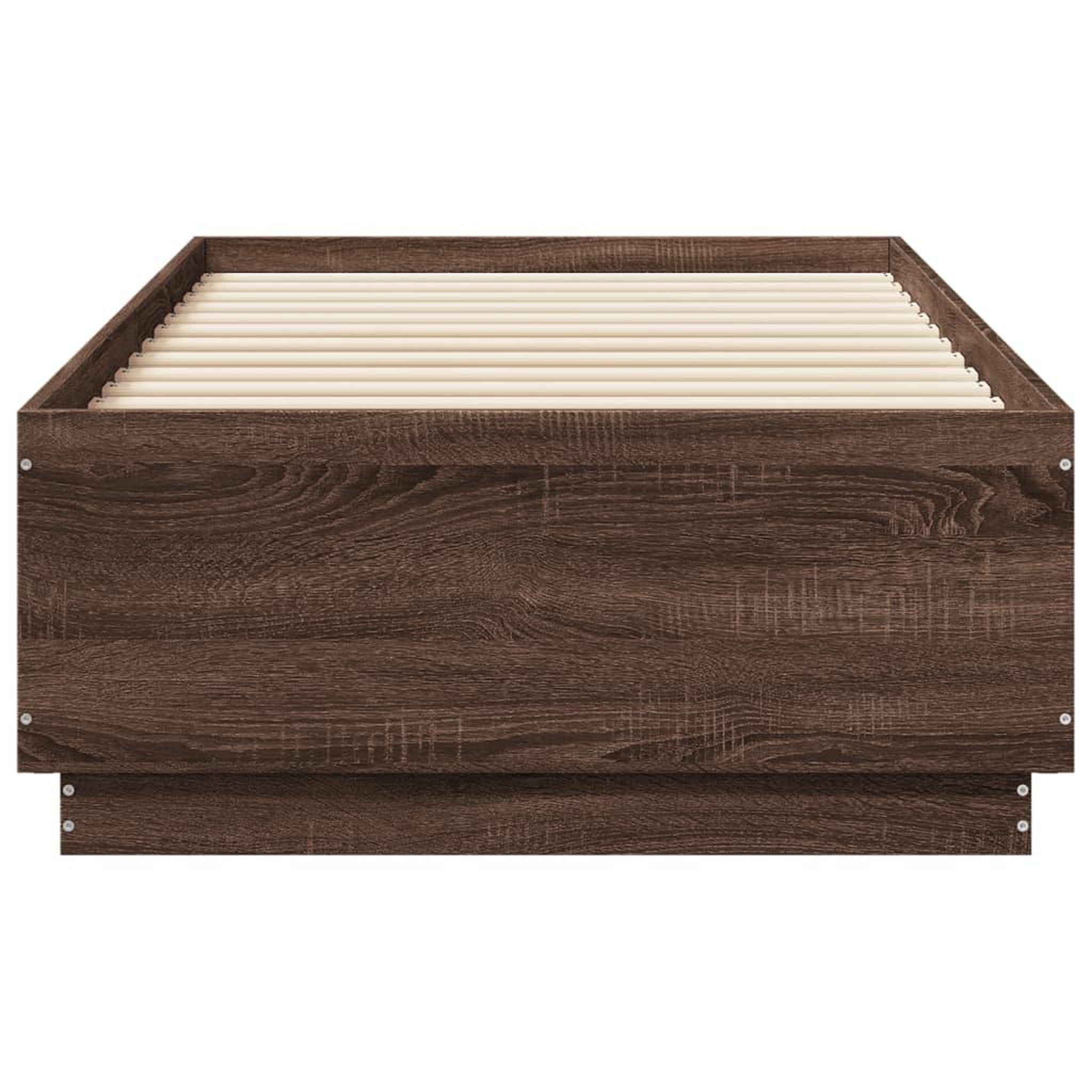 Voir la diapositive 4 : VIDAXL Cadre de lit sans matelas chene marron 75x190 cm