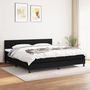 Voir la diapositive 1 : VIDAXL Sommier a lattes de lit avec matelas Noir 200x200 cm Tissu