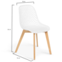 Voir la diapositive 6 : ID MARKET Lot de 4 chaises MANDY mix color pastel rose, blanc, gris clair et bleu