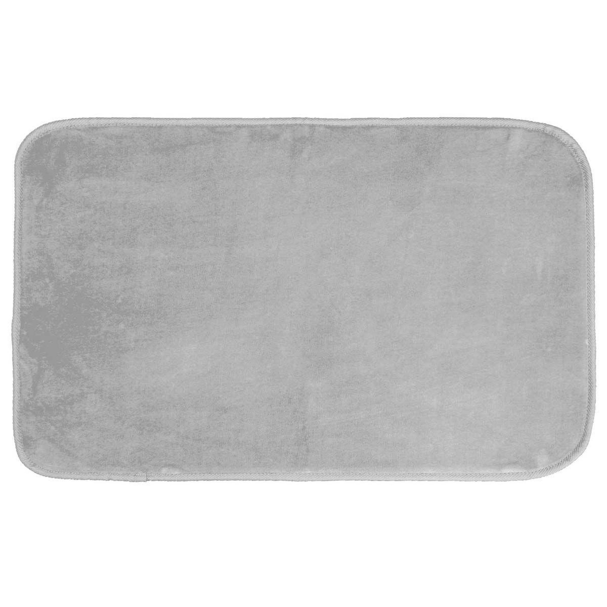 Voir la diapositive 2 : Douceur d'Intérieur Tapis de bain microfibre  vitamine ii  45x75cm gris clair