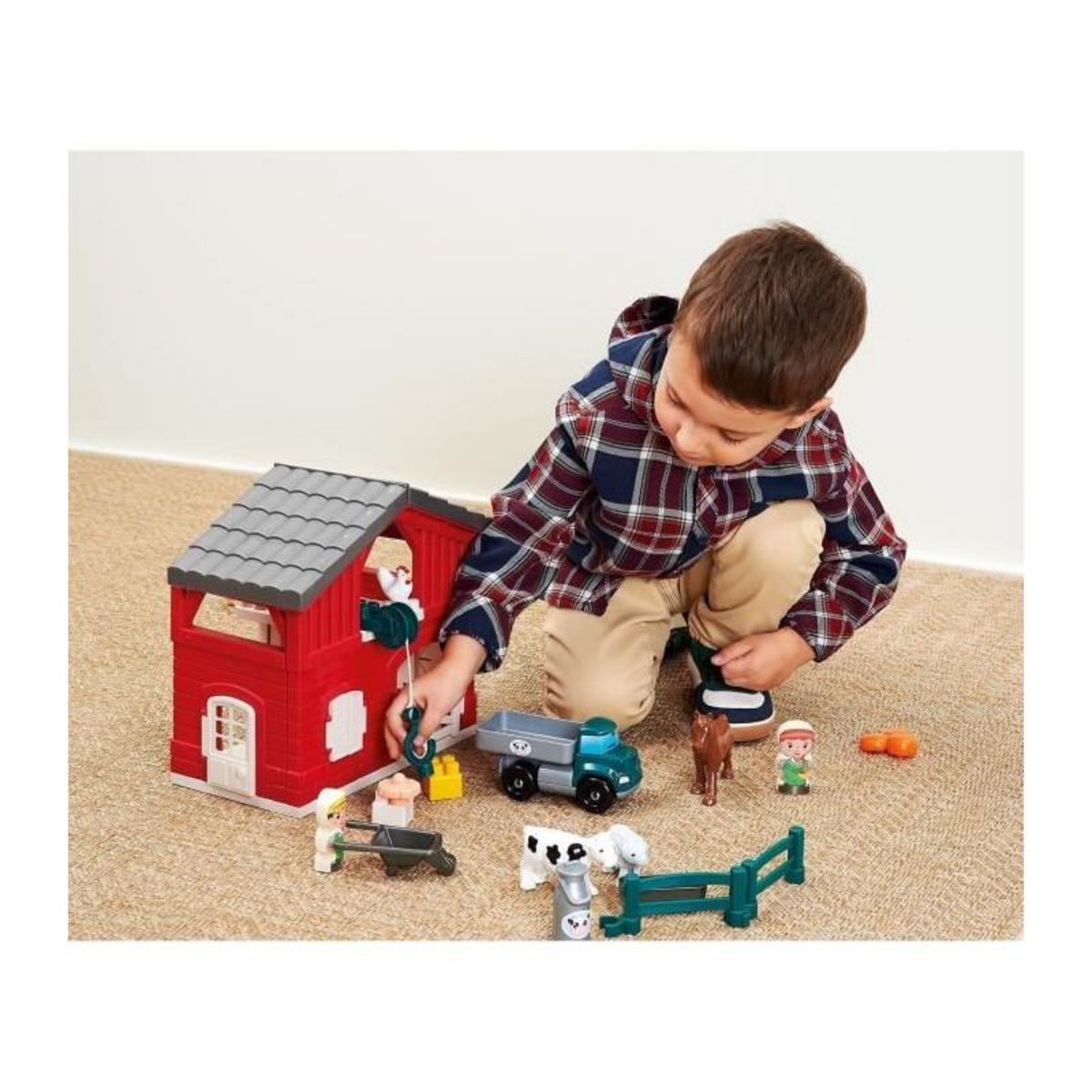 Ecoiffier Jeu de construction Ecoiffier Abrick - Ferme traditionnelle colorée