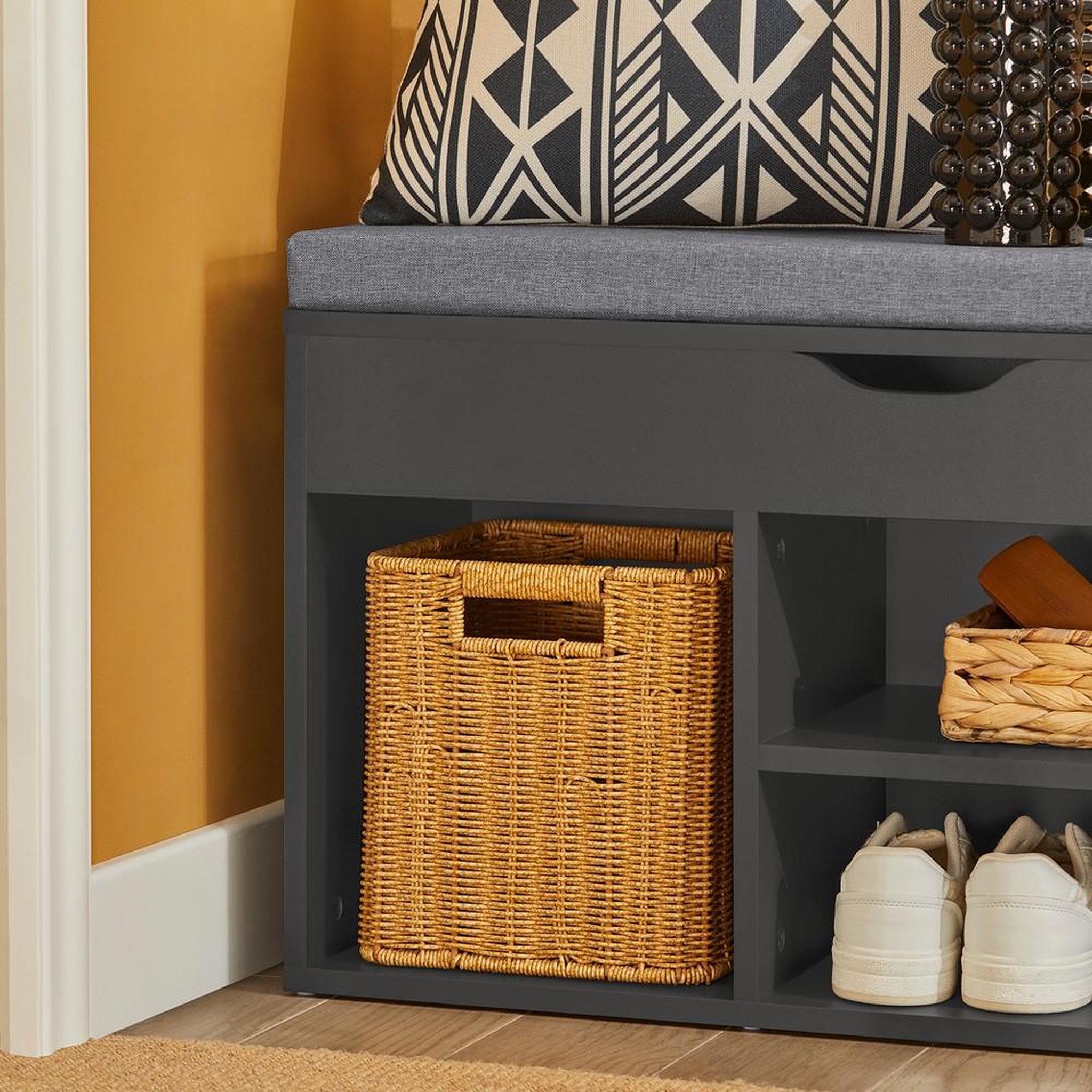 Voir la diapositive 6 : SOBUY SoBuy - Banc de rangement à chaussures avec une porte - Moderne - FSR45