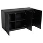 Voir la diapositive 1 : MERAX Buffet 3 porte(s) 0 tiroir(s) - 120 cm noir led mdf