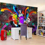Paris Prix Papier Peint  Graffiti : Colourful Attack. Coloris disponibles : Multicolore