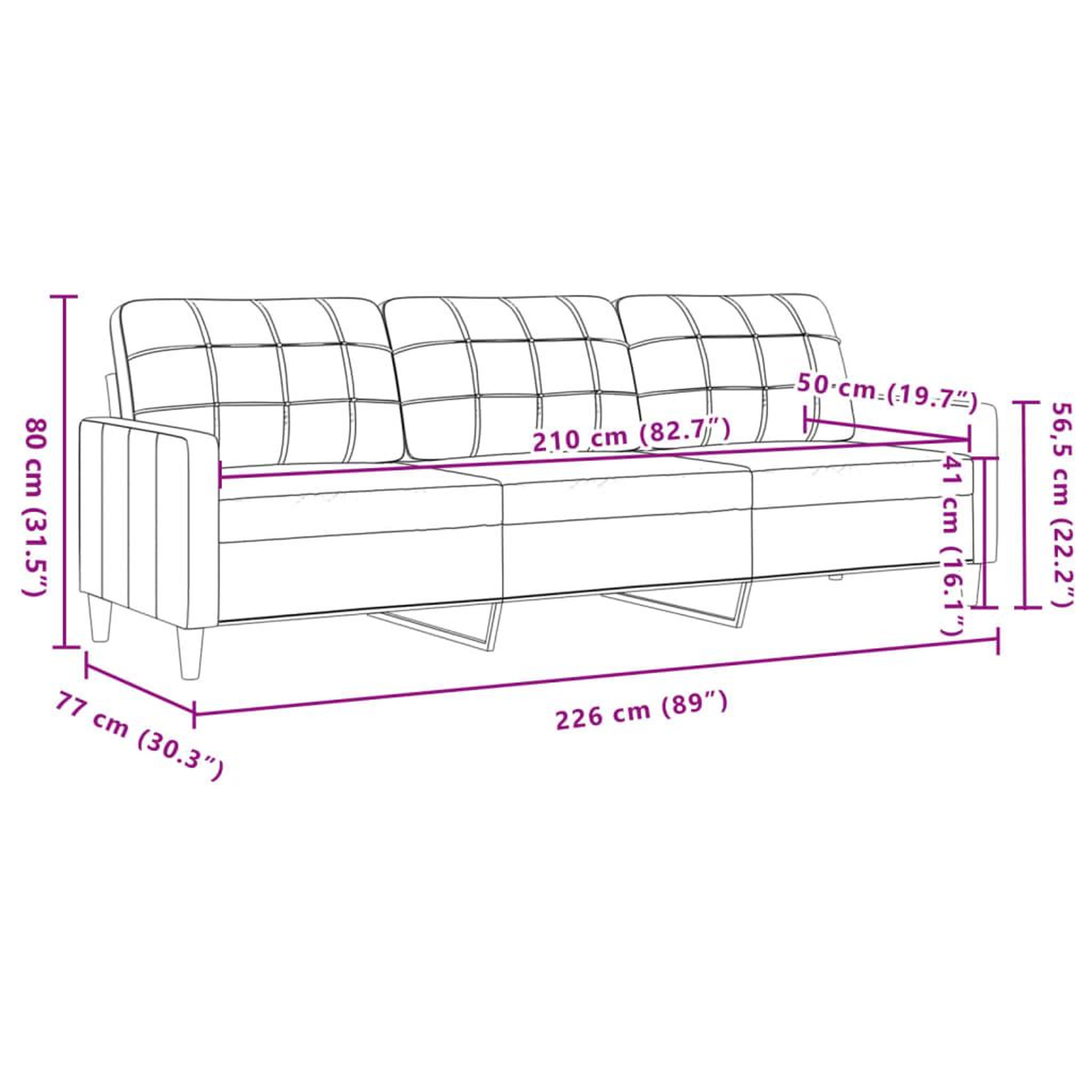 Voir la diapositive 6 : VIDAXL Ensemble de canapes 2 pcs jaune clair tissu