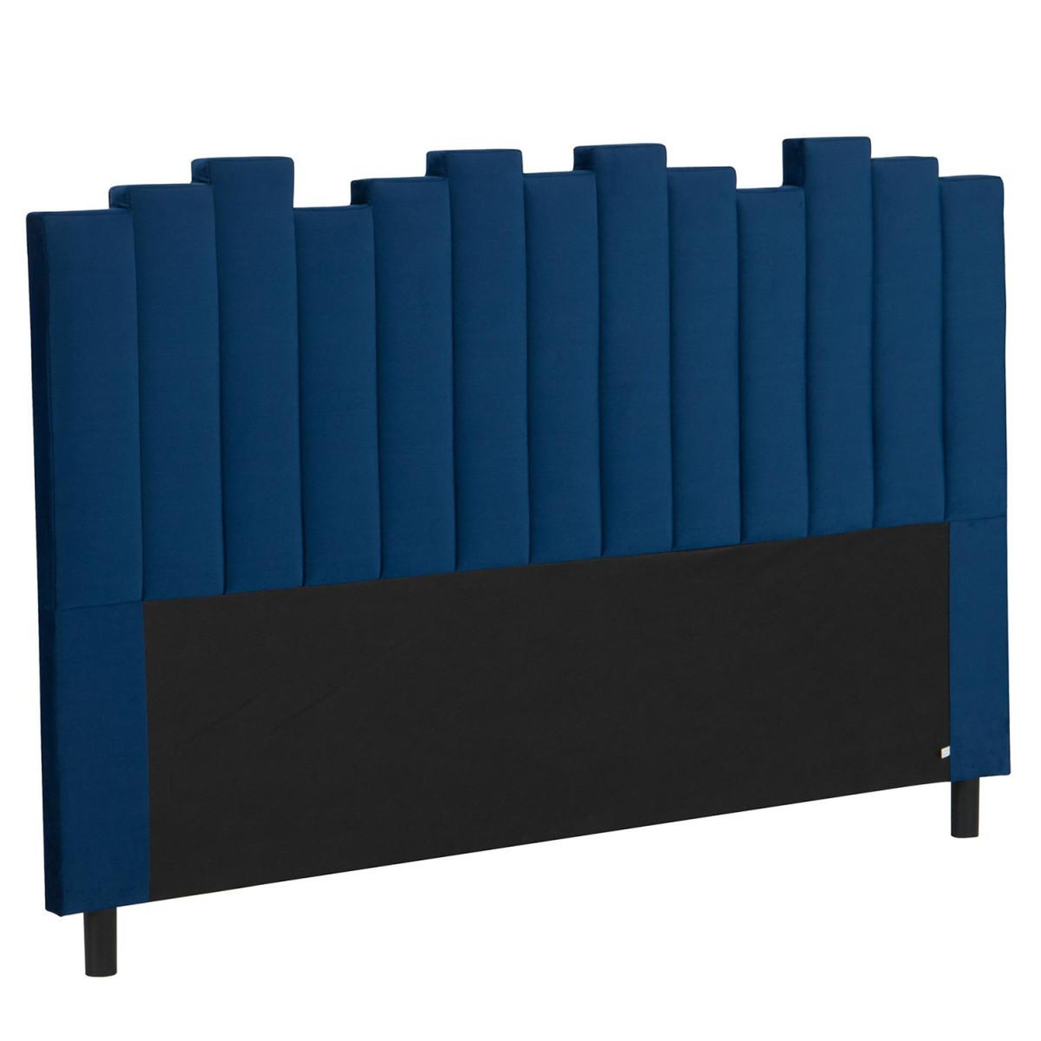 Voir la diapositive 2 : Paris Prix Tête de lit en velours design  kenty  180cm bleu