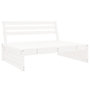 Voir la diapositive 2 : VIDAXL Canape central de jardin blanc 120x80 cm bois de pin massif