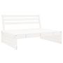 Voir la diapositive 2 : VIDAXL Canape central de jardin blanc 120x80 cm bois de pin massif