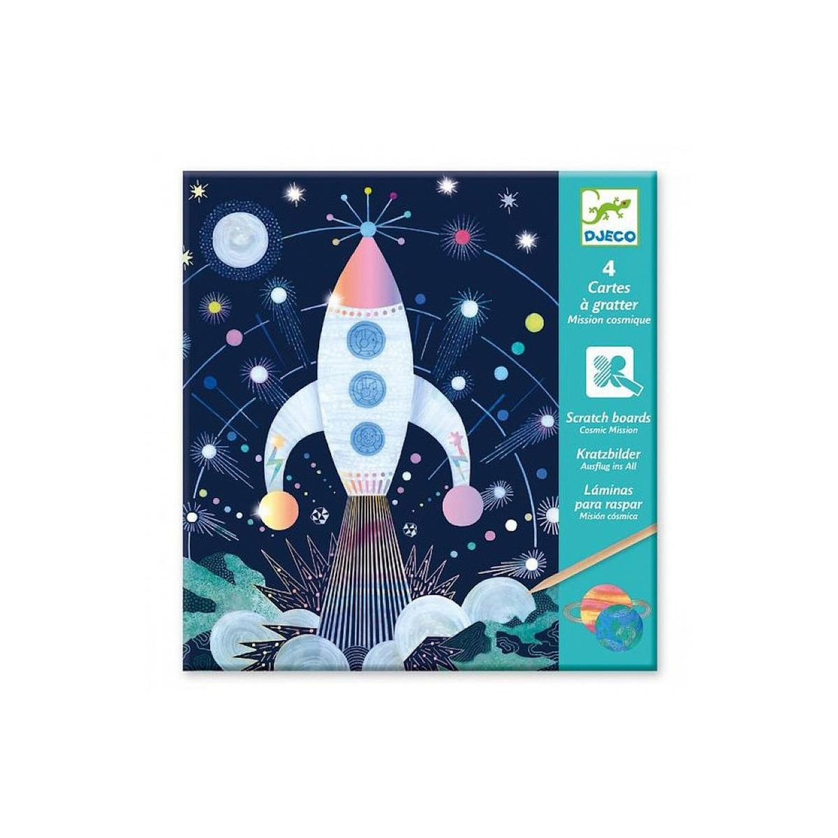 Djeco Cartes a gratter Mission cosmique