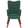 Voir la diapositive 4 : VIDAXL Chaise de relaxation avec tabouret Vert fonce Velours