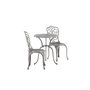 Voir la diapositive 3 : Paris Prix Ensemble Table de Jardin & 2 Chaises  Nandin  73cm Argent