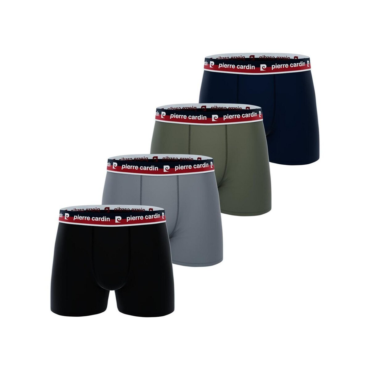 PIERRE CARDIN Lot de 4 Boxers coton homme French Touch Ceinture