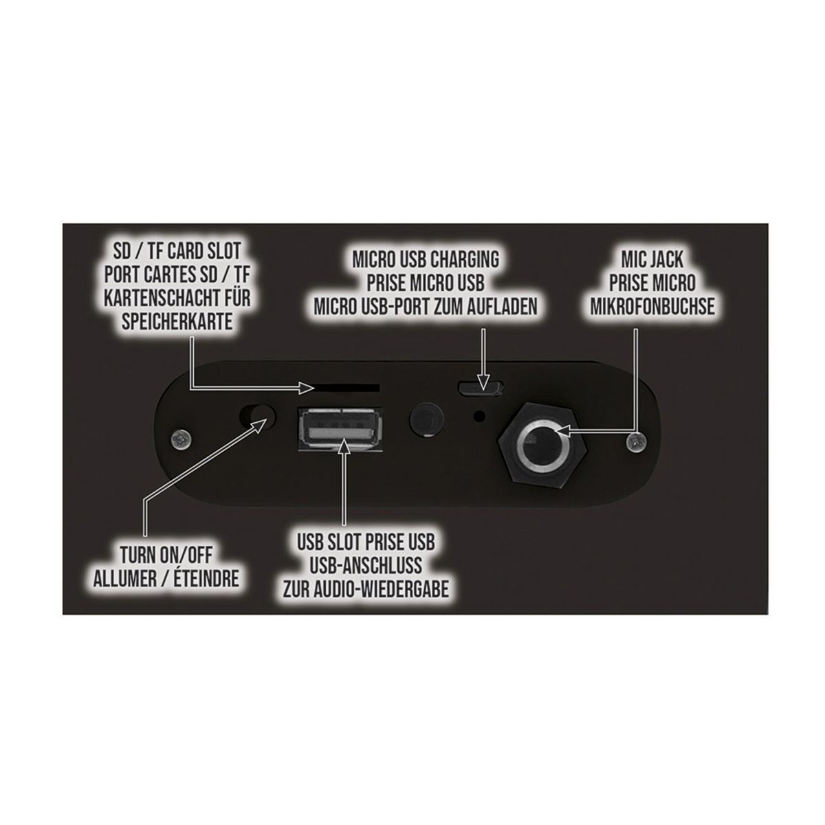 Lexibook Enceinte Bluetooth portable avec micro et effets lumineux Harry Potter