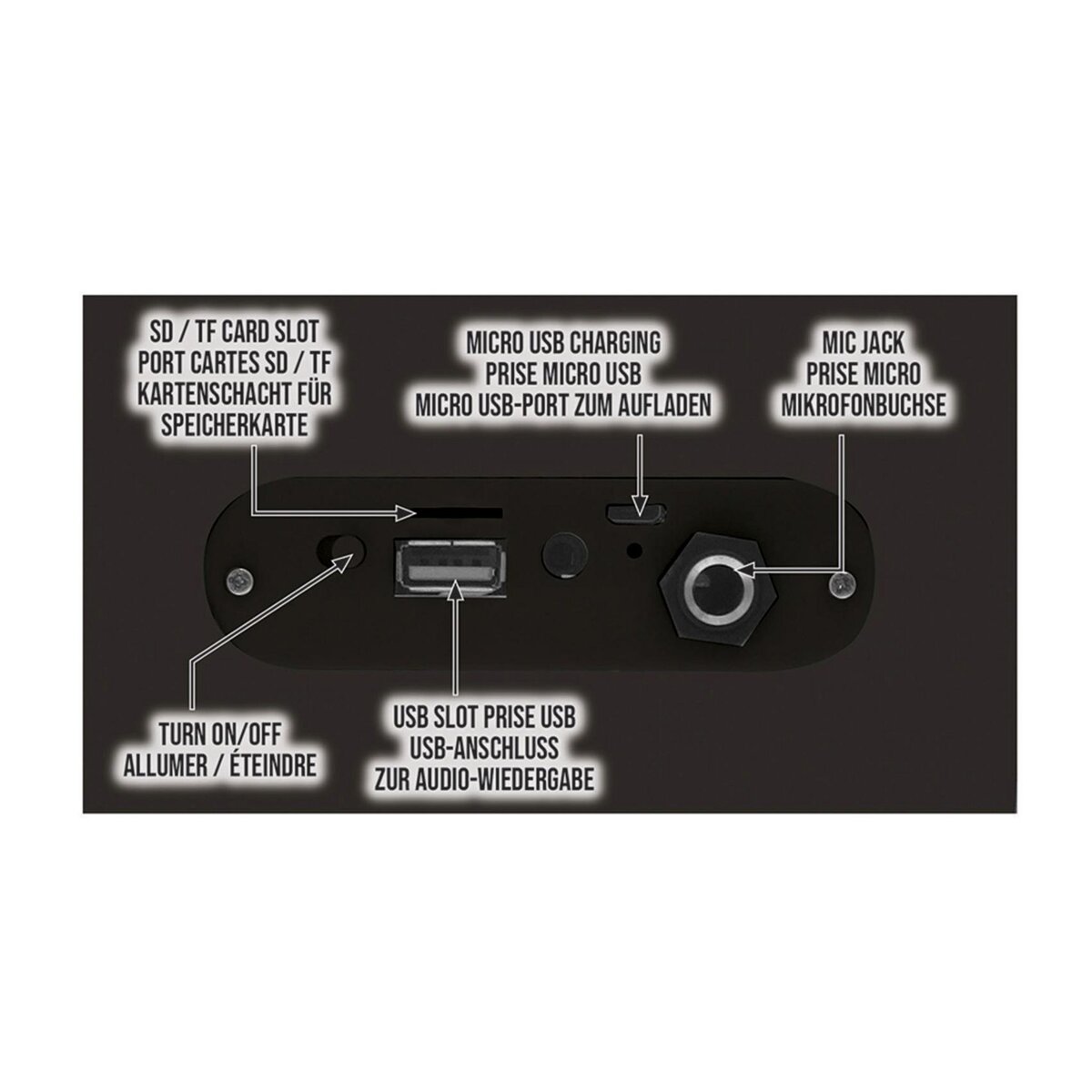 Lexibook Enceinte Bluetooth portable avec micro et effets lumineux Harry Potter