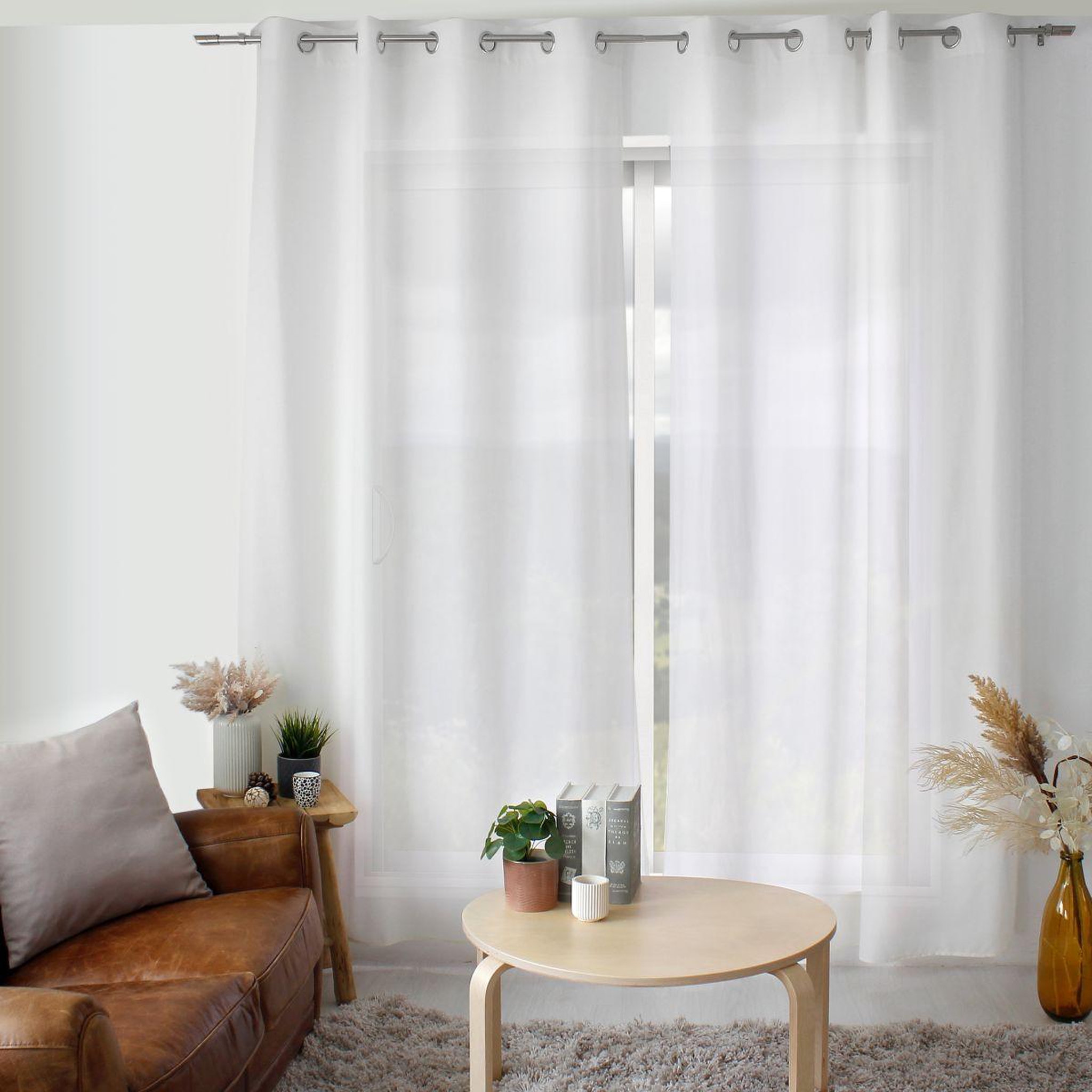 ENJOY HOME Rideau voilage à œillets  zoé  140x240cm blanc