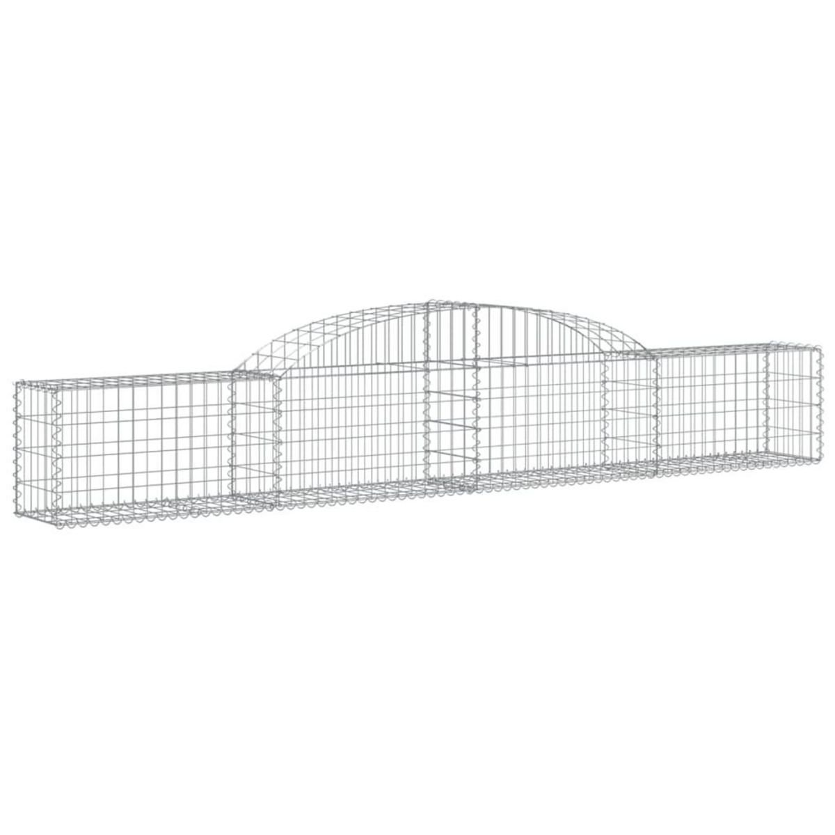 VIDAXL Paniers a gabions arques 7 pcs 300x30x40/60 cm fer galvanise