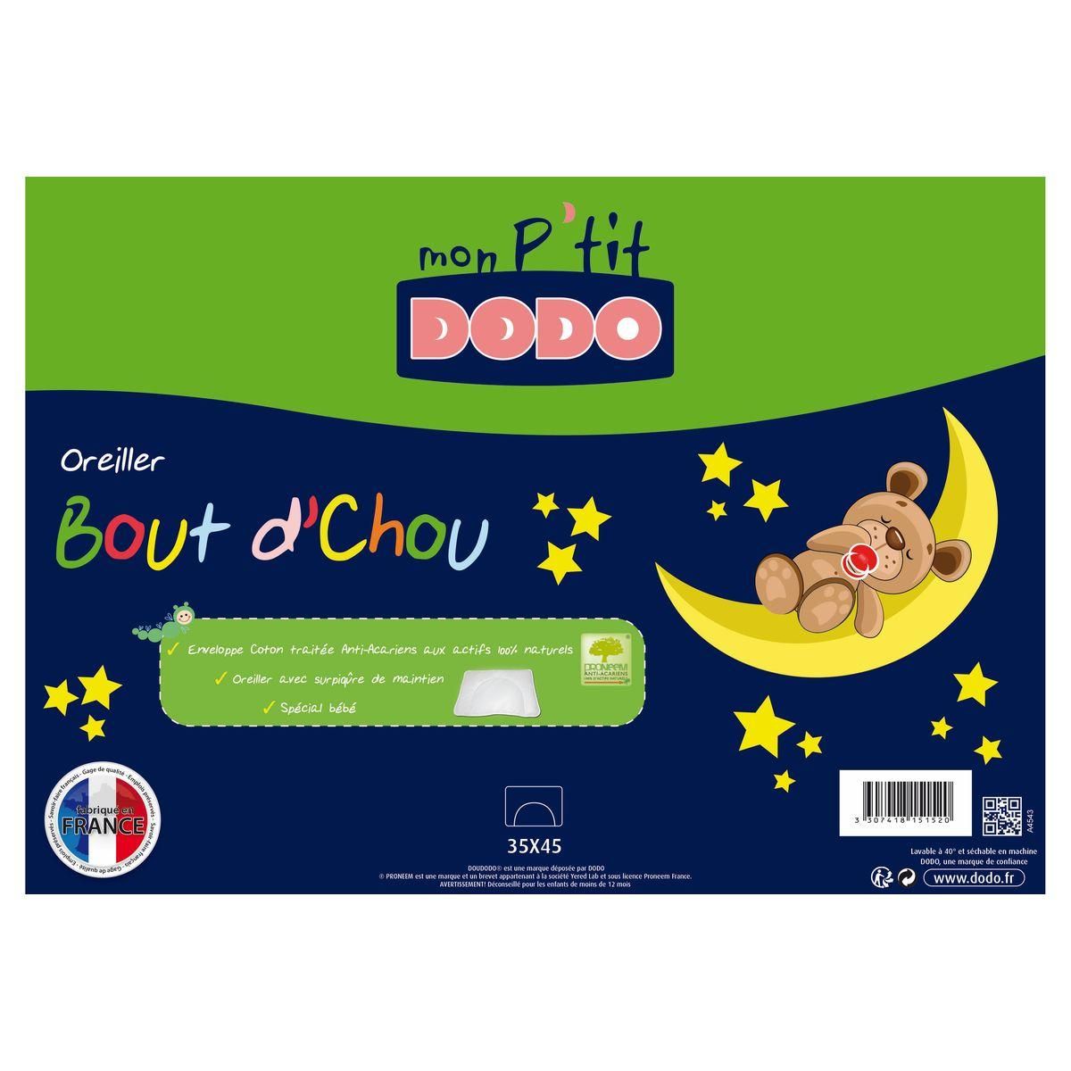DODO Oreiller bébé anti-acariens DODO BOUT'CHOU