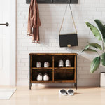 VIDAXL Armoire a chaussures chene fume 69x35x50 cm bois d'ingenierie