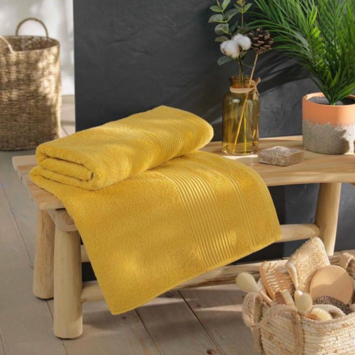 Paris Prix Drap de Bain  Tendresse  90x150cm Mimosa