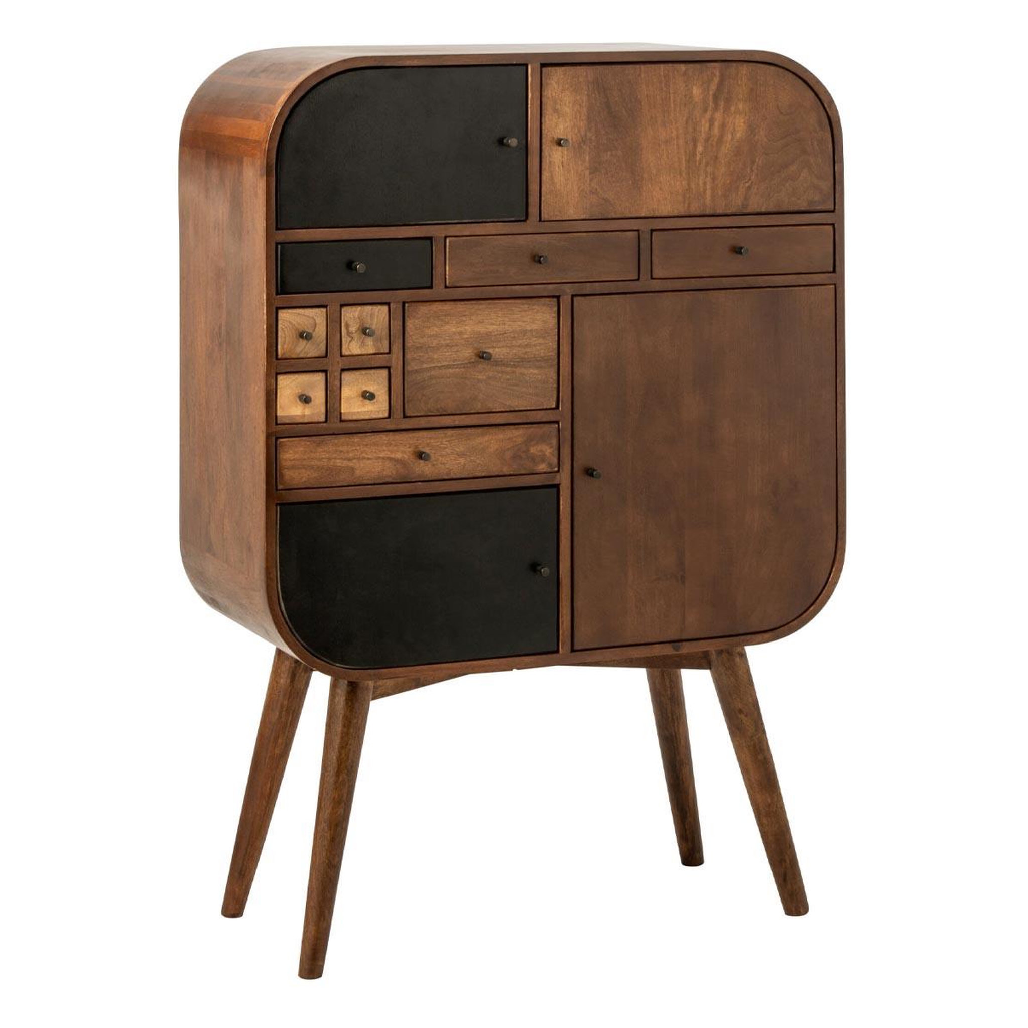 J-LINE Commode 13 tiroirs en bois  sixty  134cm naturel