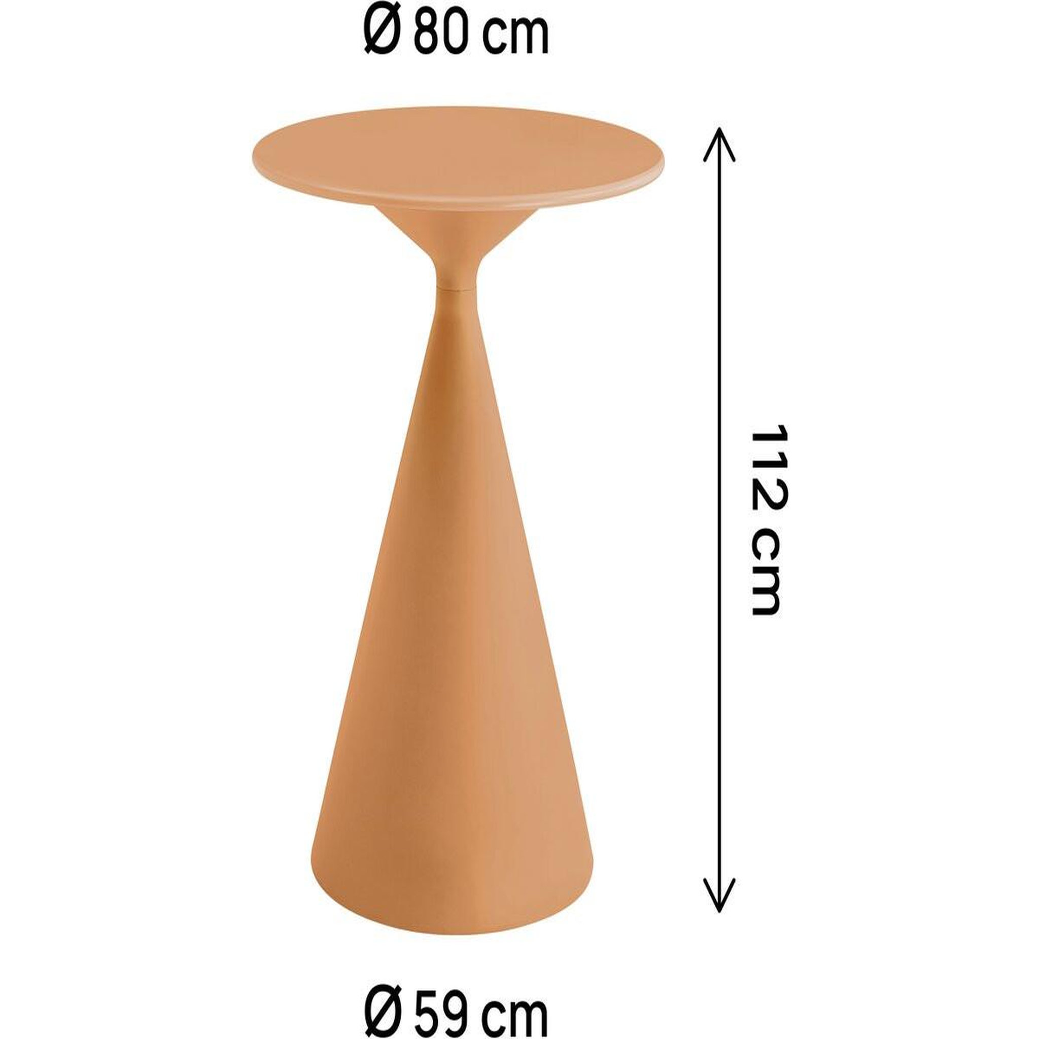 Voir la diapositive 3 : Habitat et Jardin Table haute bistro de jardin ⌀80 cm  Néora  - Orange