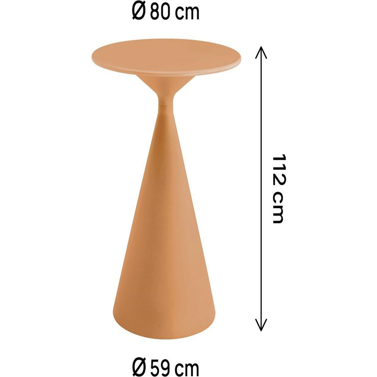 Habitat et Jardin Table haute bistro de jardin ⌀80 cm  Néora  - Orange