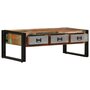 Voir la diapositive 2 : VIDAXL Table basse avec 3 tiroirs Bois de recuperation 100x50x35 cm