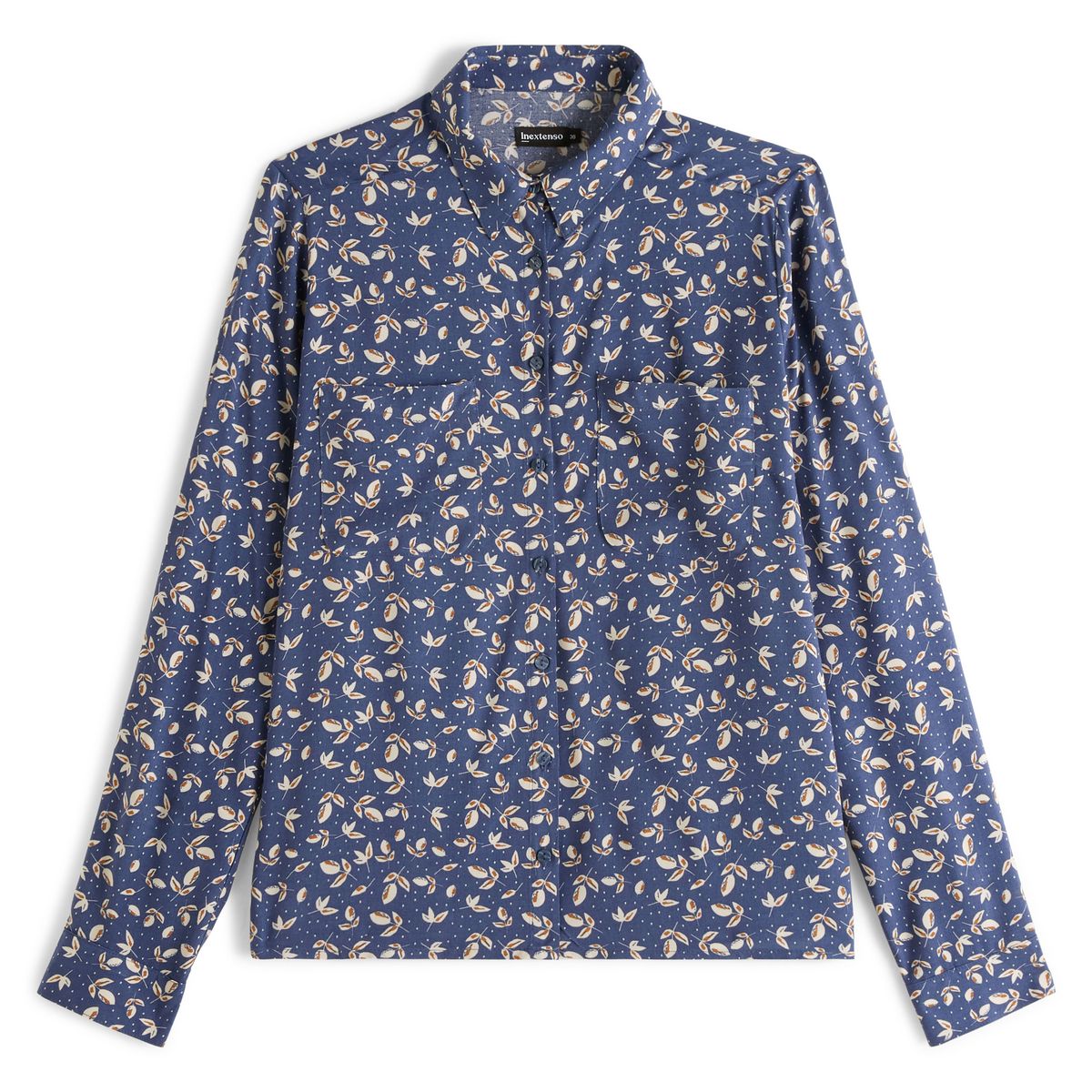 INEXTENSO Chemisier de ville bleu femme