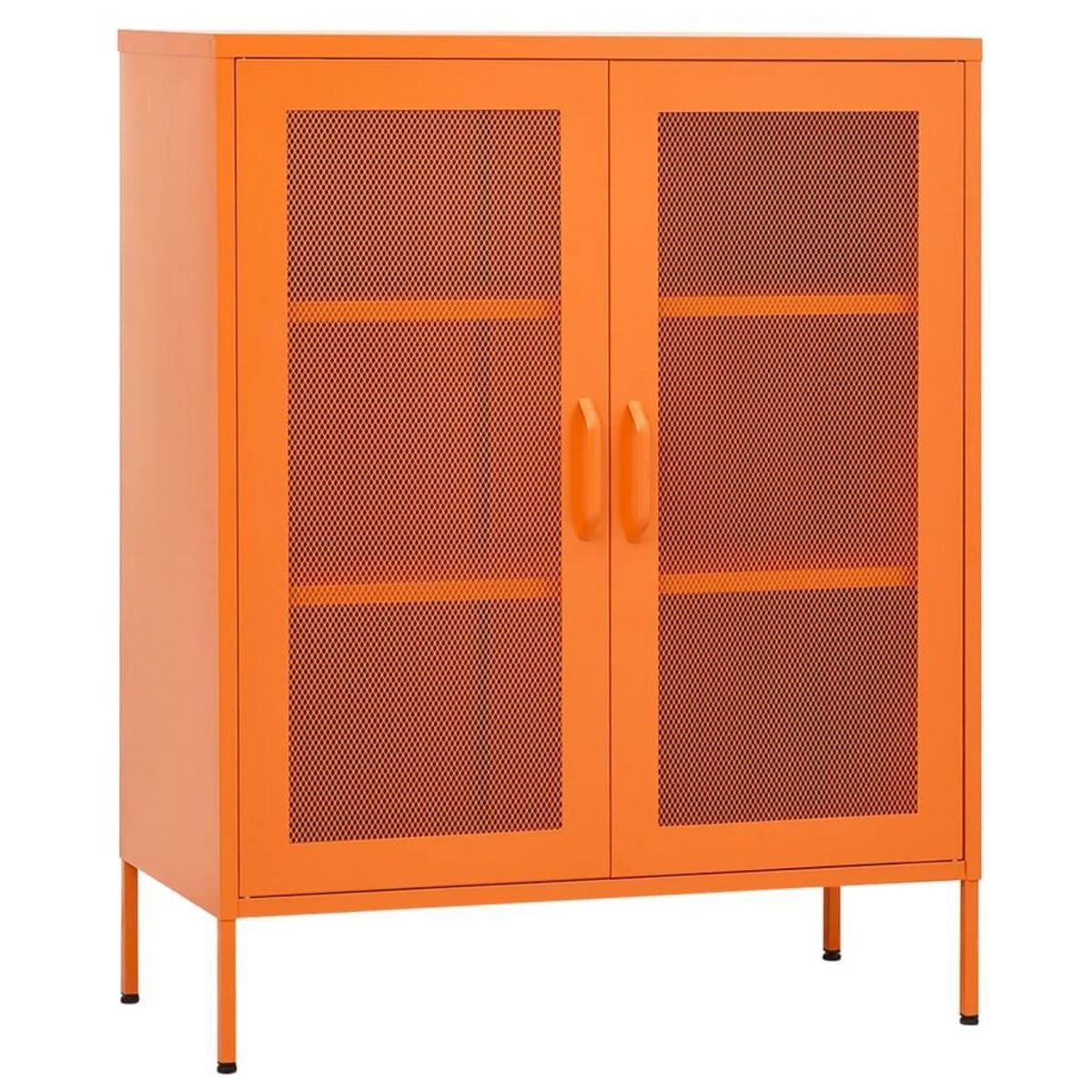 VIDAXL Armoire de rangement Orange 80x35x101,5 cm Acier