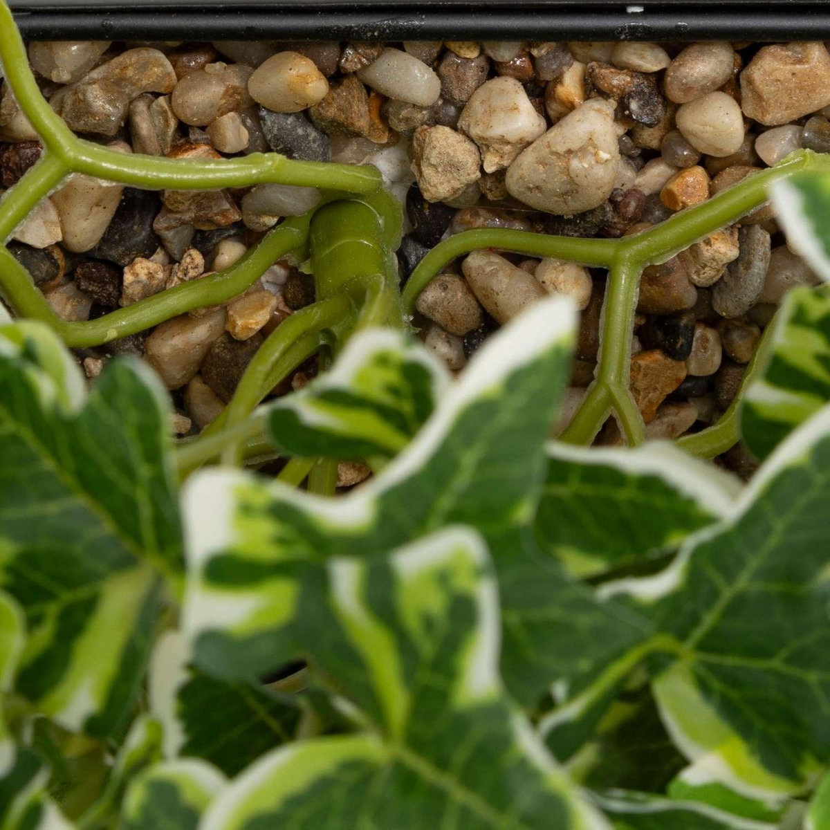 ATMOSPHERA Plante artificielle à suspendre avec pot en métal - Noir