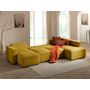Voir la diapositive 3 : LISA DESIGN Livy - canapé panoramique convertible - avec coffre - en velours côtelé - 7 places - droit