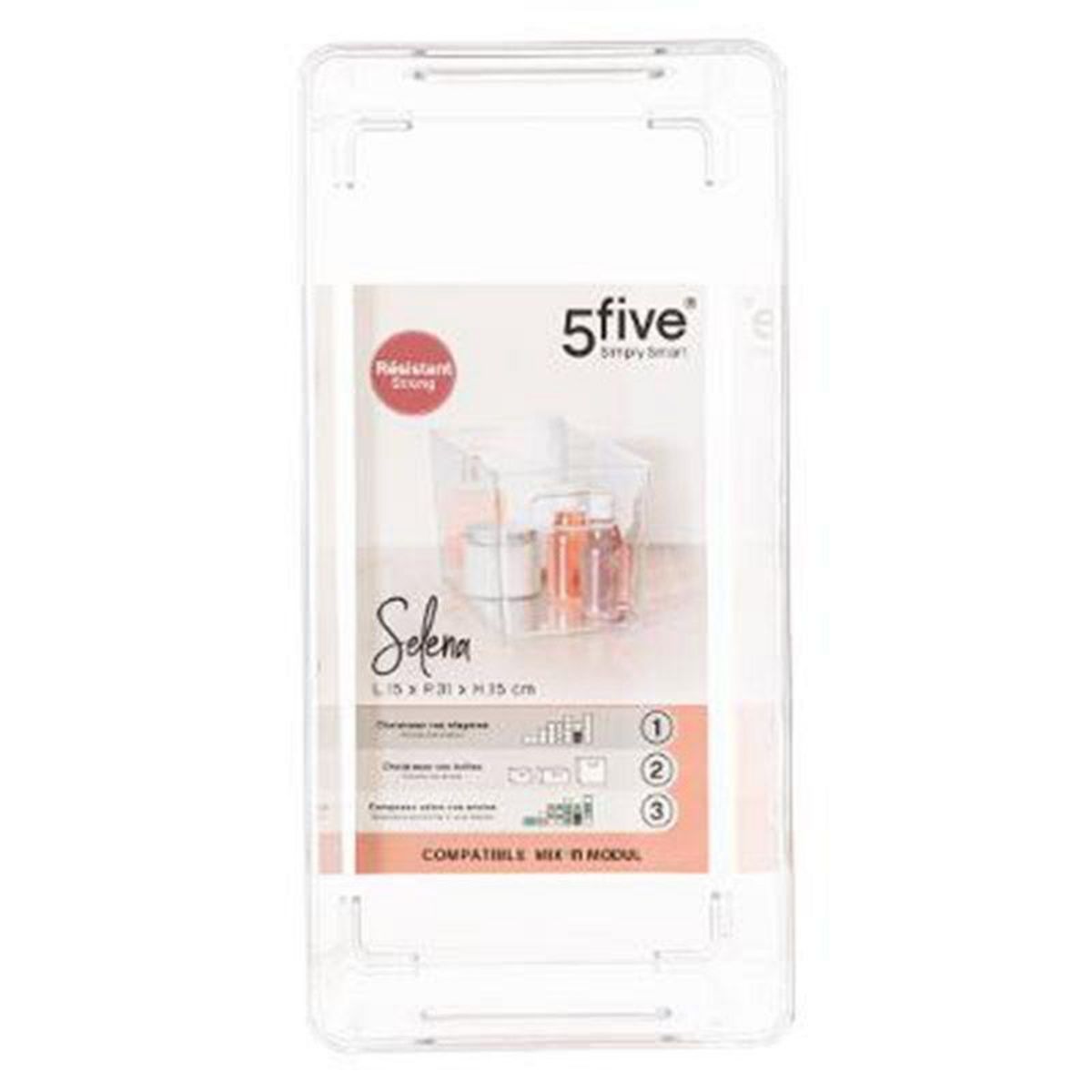  Panier de Rangement  Selena  15x31cm Transparent