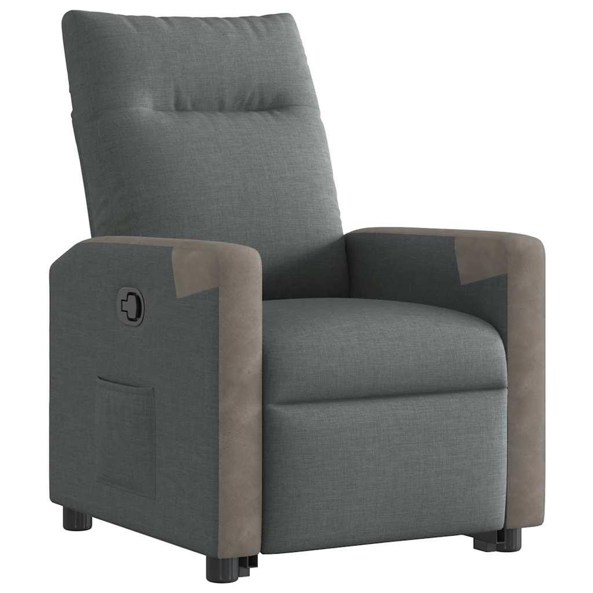 Voir la diapositive 5 : VIDAXL Fauteuil inclinable Gris fonce Tissu