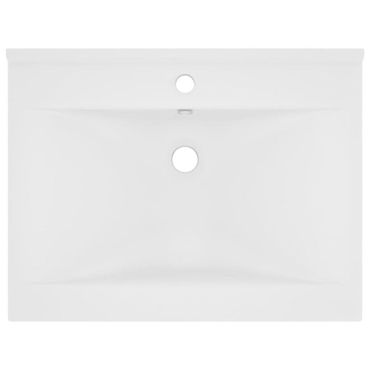 VIDAXL Lavabo avec trou de robinet Blanc mat 60x46 cm Ceramique