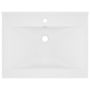 Voir la diapositive 3 : VIDAXL Lavabo avec trou de robinet Blanc mat 60x46 cm Ceramique
