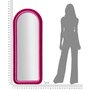 Voir la diapositive 6 : Paris Prix Miroir Mural en Velours  Chloé  160cm Fuchsia
