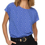 JACQUELINE DE YONG Blouse Bleu à pois Femme JDY Piper. Coloris disponibles : Bleu