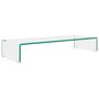 Voir la diapositive 2 : VIDAXL Meuble TV/pour moniteur 80x30x13 cm verre transparent