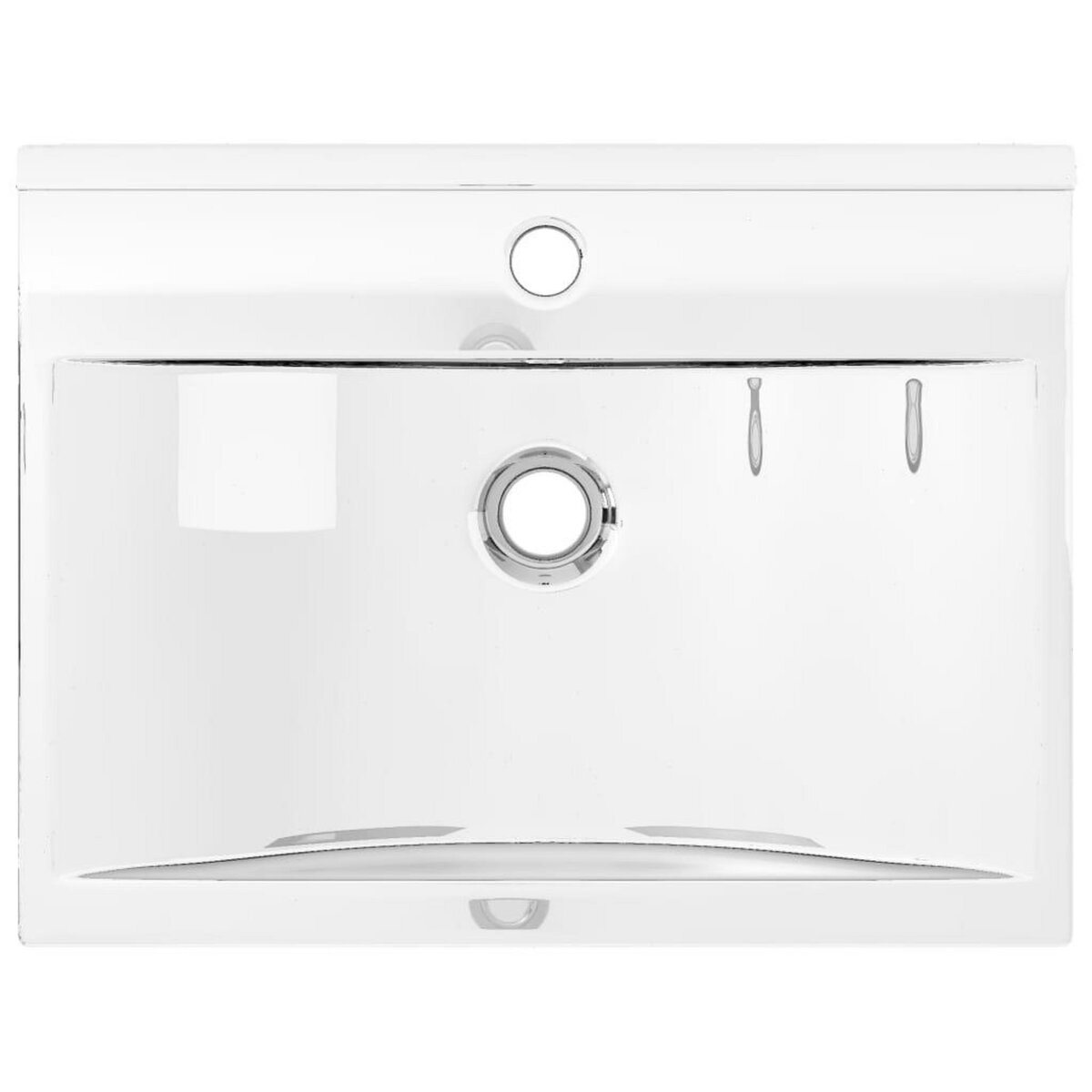VIDAXL Lavabo avec trop-plein 60x46x16 cm Ceramique Argente