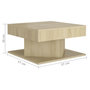 Voir la diapositive 6 : VIDAXL Table basse Chene sonoma 57x57x30 cm Bois d'ingenierie