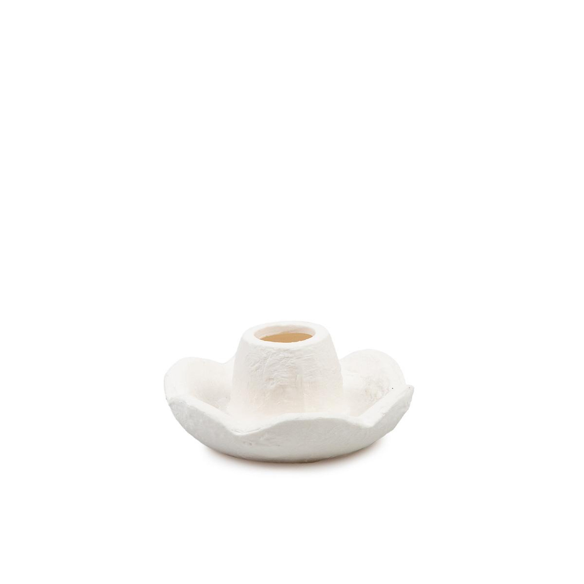 MAISON AUBERTIN Bougeoir - céramique blanche - oro