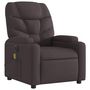Voir la diapositive 3 : VIDAXL Fauteuil de massage inclinable electrique Marron fonce Tissu