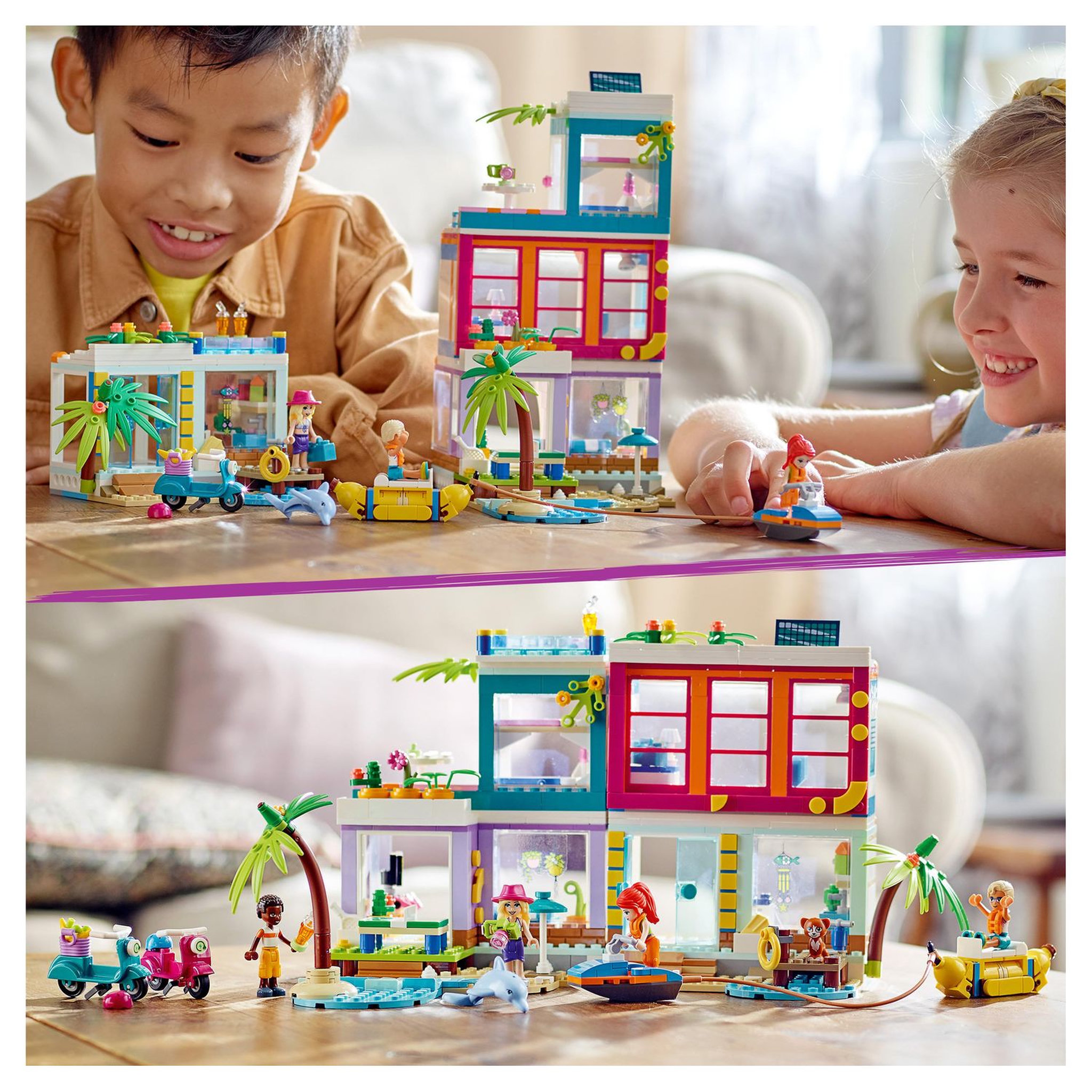 Voir la diapositive 8 : LEGO Friends 41709 La maison de vacances sur la plage, Maison de Poupée