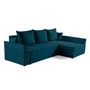 Voir la diapositive 4 : BEST MOBILIER Mike - canapé d'angle réversible - 4 places - convertible avec coffre - en velours
