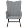 Voir la diapositive 3 : VIDAXL Chaise a bascule Gris clair Tissu