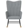 Voir la diapositive 3 : VIDAXL Chaise a bascule Gris clair Tissu